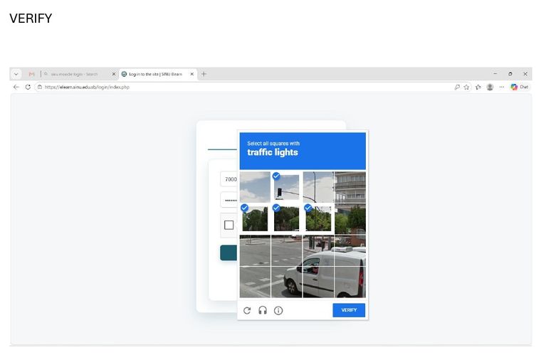 Screenshot for Step 2: Complete the reCAPTCHA verification