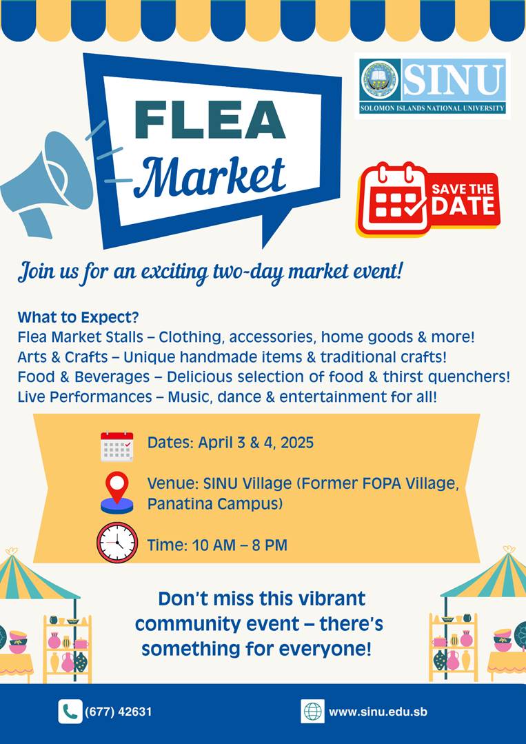 Yellow And Teal illustrated Flea Market Flyer (1)
